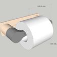 size.jpg QUICK RELEASE TOILET PAPER HANGER ( NO SUPPORTS NEEDED )