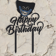 HAPPY-BIRTHDAY-HUGGY-WUGGY-v1.png Cake topper Huggy Wuggy 2x1