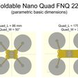 copter_parametric.jpg Foldable Nano Quadcopter FNQ220 (parametric OpenSCAD)