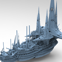 untitled.3846.png OBJ file Sci fi Mongol pirate Ship 1・Model to download and 3D print