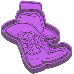 boots-3.png Fichier STL Bottes de cow-boy Chapeau MOULE FRESHIE - BOITE A MOULE SILICONE・Modèle à télécharger et à imprimer en 3D