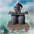 2.jpg Pirate cook cooking with knife and table on wooden barrels (15) - Pirate Jungle Island Beach Piracy Caribbean Medieval Skull Renaissance