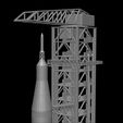 12.jpg Nasa Saturn V Rocket and Launch Pad Apollo 3D model, file STL OBJ for 3D Printer
