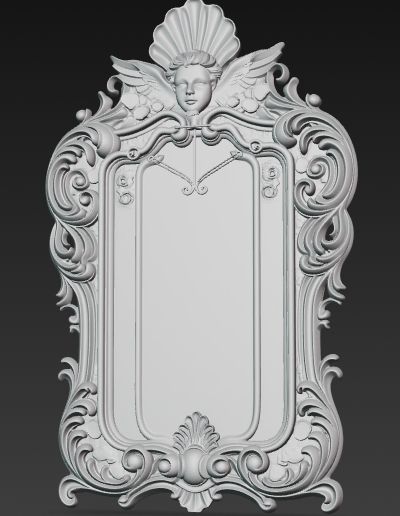 ️‍🔥 Wings of Love: Rococo Angel Prestige Frame・ STL File for 3D ...