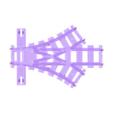 Weiche dreifach.stl 3D Printed Triple Switch Modular Train Track Leg-o compatible