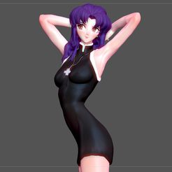 38.jpg MISATO KATSURAGI UNIFORM EVANGELION ANIME SEXY GIRL CHARACTER 3D PRINT MODEL