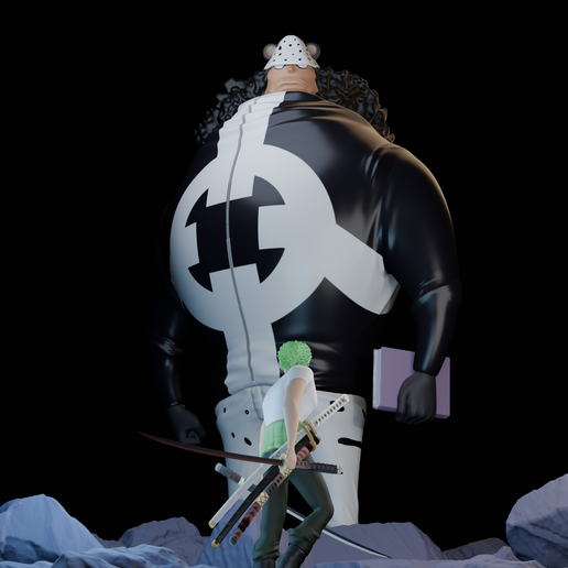 👾 Zoro vs Kuma (One piece)・Arquivo 3D para Impressão 3D・Cults