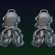 41.png Diving helmet with octopus