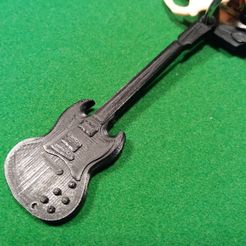 gibson SG standart ebony.jpg Free STL file Gibson SG standard ebony guitar keychain・3D printable object to download