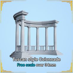 Tcol-01-1.jpg Archivo 3D Columnata de estilo toscano・Objeto de impresión 3D para descargar