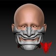 MM3.2.png Animatrix Mempo Mask / Half Hannya / Samurai  Oni Mask.