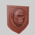 b_118.jpg Chimpanzee Animal Wall Chimpanzee Animal Bust for CNC Router Laser & 3D Printer