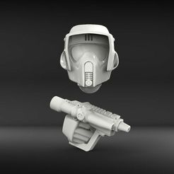 0f400539-5e49-4e79-a5a2-0903b2dddc19.jpg Star Wars Biker Scout Head and Pistol Gun Hand for Mini Conversion