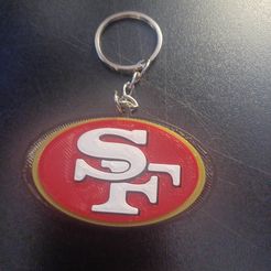 SF-Keychain.jpg San Francisco 49ers Layered Full Colour Keychain