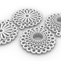 aretesGeometríaCirculos.jpg STL file Geometric earrings from circles・3D printable design to download