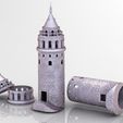 ga2.jpg Galata Tower - 3 Part - Galata Kulesi 3D Model STL