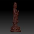 009guanyin5.jpg Free STL file Guanyin bodhisattva Kwan-yin sculpture for cnc or 3d printer・3D printer design to download
