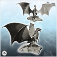 2.jpg Dragon with big wings standing on rocky ground (18) - Fantasy Medieval Dark Chaos Animal Beast Undead