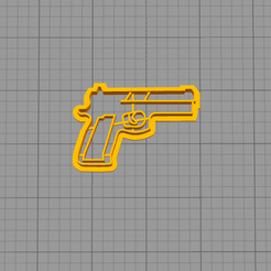 1.png STL file cutter cookie gun, weapon・3D printer design to download