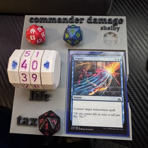 EDH Command Zone Commander Life and Dice Tray