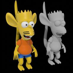 1.jpg 3D-Datei Bart Simpson rat boy 3D printable model cartoon print 3D print model・Design für 3D-Drucker zum herunterladen