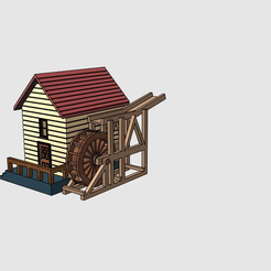 mill1.png Fichier 3D gratuit Moulin à eau - Su Değirmeni - Moulin à eau・Plan imprimable en 3D à télécharger