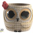 ISO1.jpg Cute owl Pot model 3