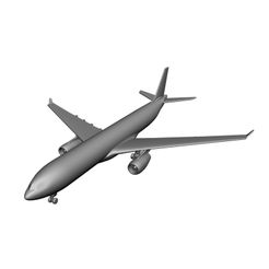 Airbus-A330-300-FDM-1_500-render-1.jpg Archivo STL Airbus A330-300 1:500 FDM・Design para impresora 3D para descargar, heri__suprapto