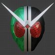 kamen-rider-w-3d-printable-cosplay-helmet-3d-model-stl.jpg Kamen Rider W fully wearable cosplay helmet 3D printable STL file