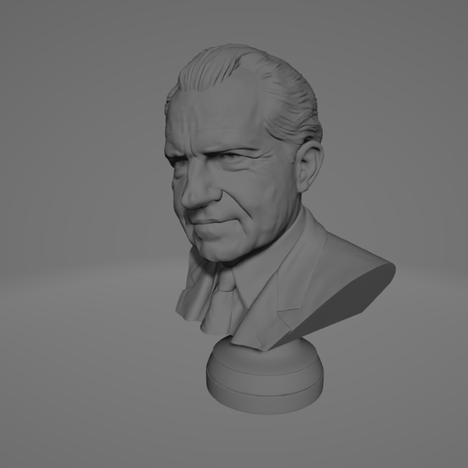 Richard Nixon Bust - High Detail US President Statue 3D Model