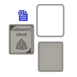STL00618-1.png Archivo 3D Molde de Bomba de Baño 3pc Protection Spellbook・Modelo para descargar y imprimir en 3D, CraftsAndGlitterShop