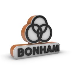 jhon.jpg Archivo OBJ Bonham logo・Plan imprimible en 3D para descargar
