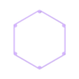 Haxagon_Dice_Tray_Outer Ring.stl Hexagonal cube tray - Transport box with magnetic closure