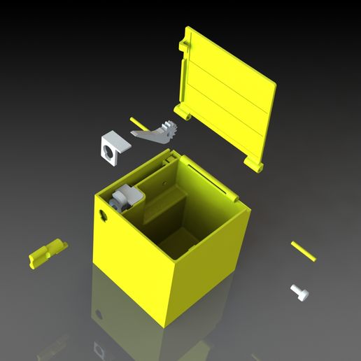 STL file Automatic opening cubic box V02d 📦 ・Template to download and ...