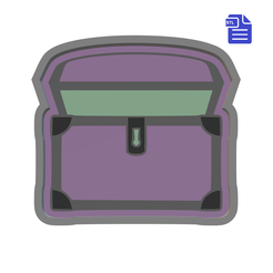 STL00958-1.png 3D file 1pc Treasure Chest Bath Bomb Mold・3D printing idea to download