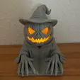 Halloween-Pumpkin-Witch.webp Halloween Pumpkin Witch Book Reader LED Lantern STL
