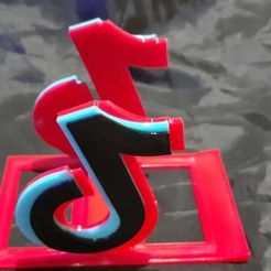 186985960_899932450565542_6780966664496112336_n.jpg Бесплатный STL файл Держатель для мобильного телефона Tik Tok・Дизайн 3D принтера для загрузки