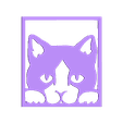 gatosx3-3.STL Archivo STL gratis WALL CATS・Diseño por impresión en 3D para descargar