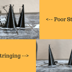 Poor vs Good Stringing.png Free STL file Stringing Test・3D printer design to download