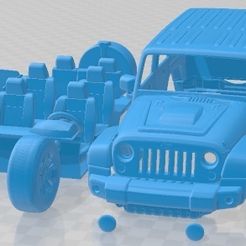 Jeep-Wrangler-Unlimited-Rubicon-X-2014-Partes-1.jpg 3D file Jeep Wrangler Unlimited Rubicon X 2014 Printable Car・Design to download and 3D print
