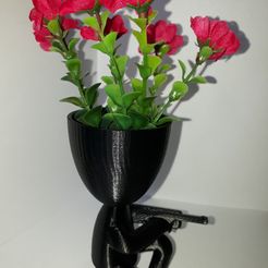 20191022_120139.jpg Download free STL file Plant vase the sniper • 3D print design, autentico3d