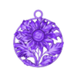 SUNFLOWER_PENDANT_with_hanging_eye.obj STL file SUNFLOWER pendant for casting・3D printer model to download