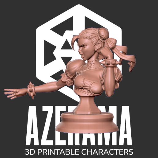 ChunLi_BUSTThumb.jpg CHUN-LI BUST READY FOR 3D PRINTING