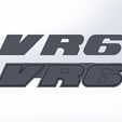 VR6-Golf-2-Frontgrill-1.jpg VW Golf 2 VR6 badge logo emblem front grill GTI passat vento polo mk2