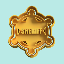 sheriff-cookie-cutter-stl-file.png Archivo STL sheriff badge license cookie cutter stl・Diseño imprimible en 3D para descargar