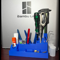 Organizer_v1.png STL file 3D printer desktop organizer・Template to download and 3D print