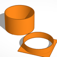 pipe and collar.png 99mm pipe insert for K40 laser cut exhaust model