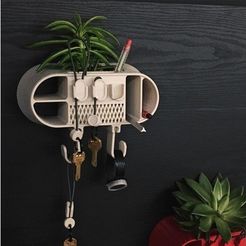 285ddbfe8d6a76debd18a45280629bb6_preview_featured.jpg Archivo STL gratis Organizador de pared・Plan de la impresora 3D para descargar