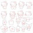 Hello-Kitty-Kuromi-cinmaroll-laser-cut-file-vector-glowforge-3.jpg Hello Kitty and Friends - Vectors for laser cutting