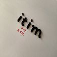 IMG_0378.jpg ITIM LOWERCASE 3D LETTERS STL FILE